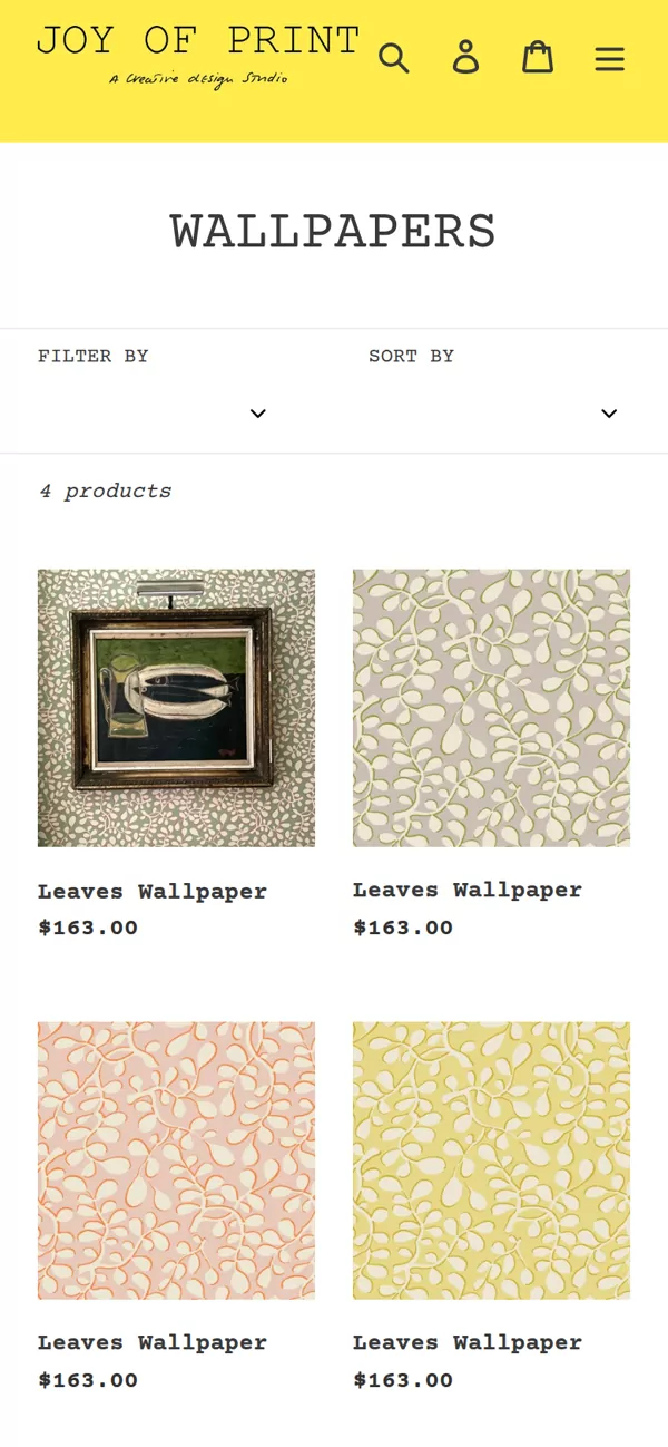 The wallpapers collection on a phone